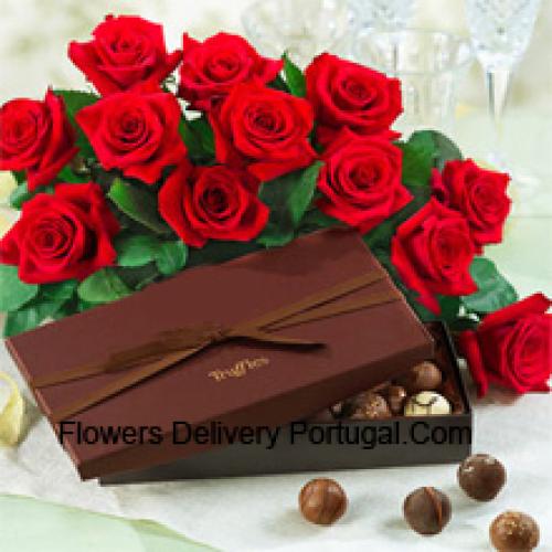 11 Hermosas Rosas con Deliciosos Chocolates