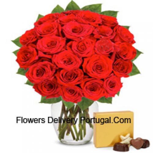 31 Rosas Rojas con Chocolates Importados