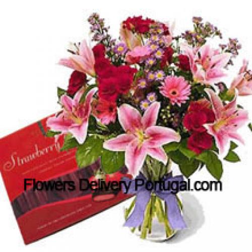 Flores Mixtas Elegantes con Chocolates